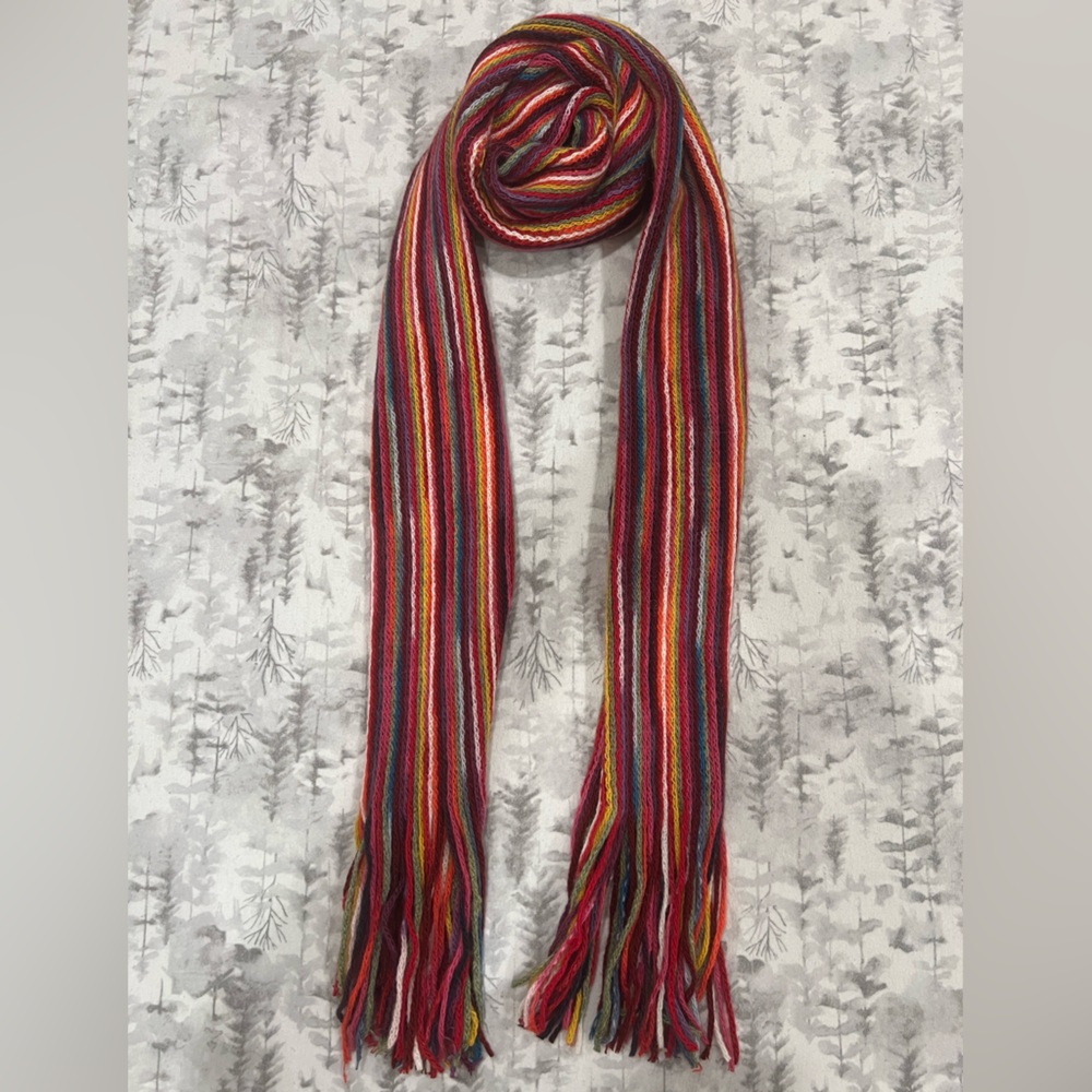 Colorful Alpaca knit Scarf- Made in Peru - Picture 2 of 5